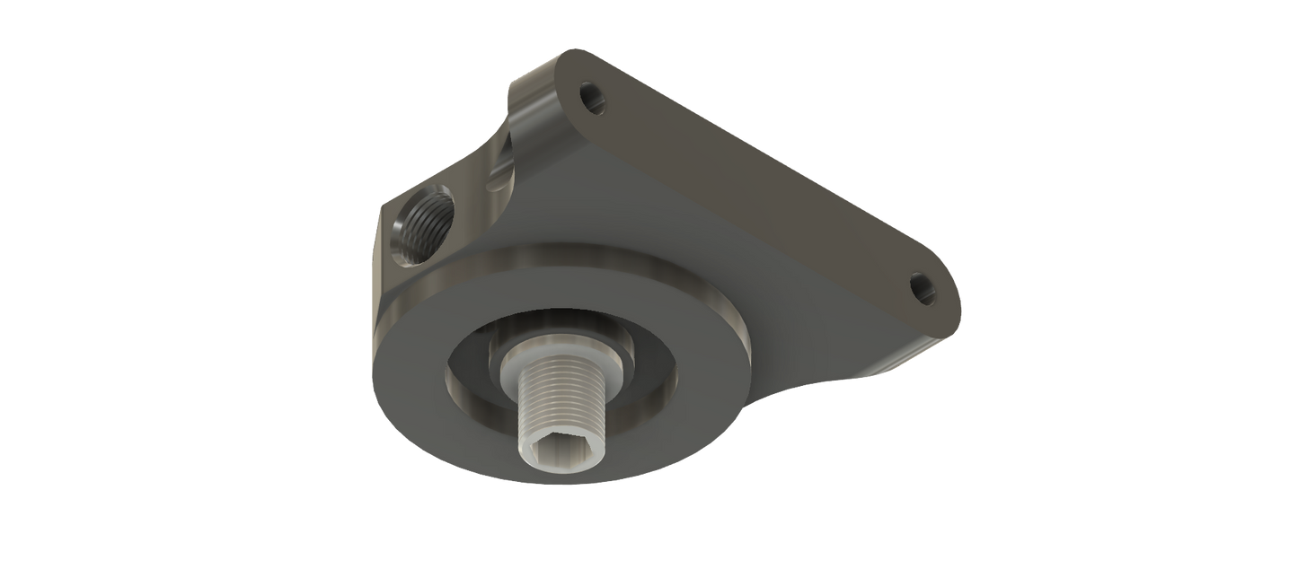 Remote Fuel filter mount, billet aluminum, hard anodized, -08 O-ring fitting, made in the USA, filter included