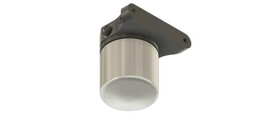Remote Fuel filter mount, billet aluminum, hard anodized, -08 O-ring fitting, made in the USA, filter included