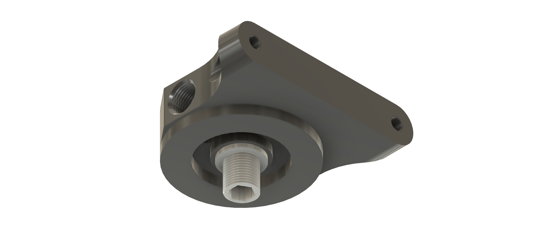 Remote Fuel filter mount, billet aluminum, hard anodized, -08 O-ring fitting, made in the USA, filter included