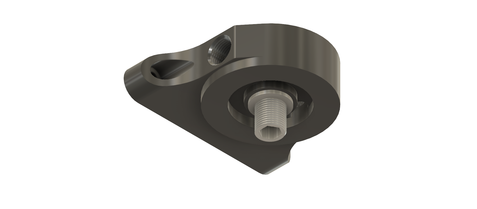 Remote Fuel filter mount, billet aluminum, hard anodized, -08 O-ring fitting, made in the USA 