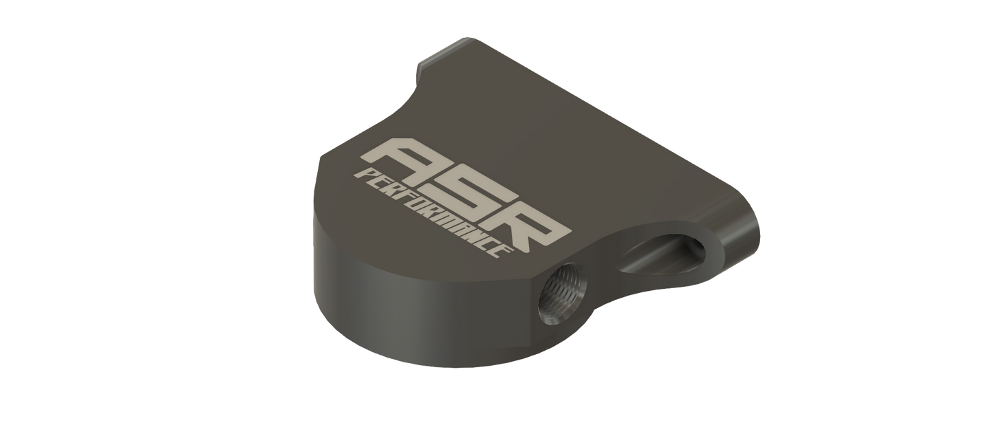 Remote Fuel filter mount, billet aluminum, hard anodized, -08 O-ring fitting, made in the USA