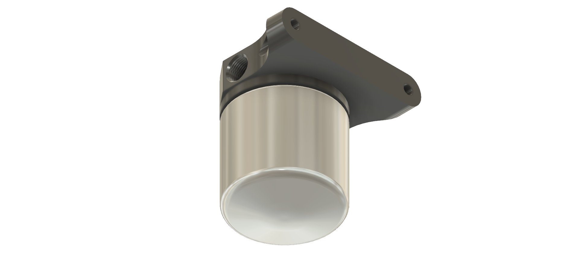 Remote Fuel filter mount, billet aluminum, hard anodized, -08 O-ring fitting, made in the USA, filter included